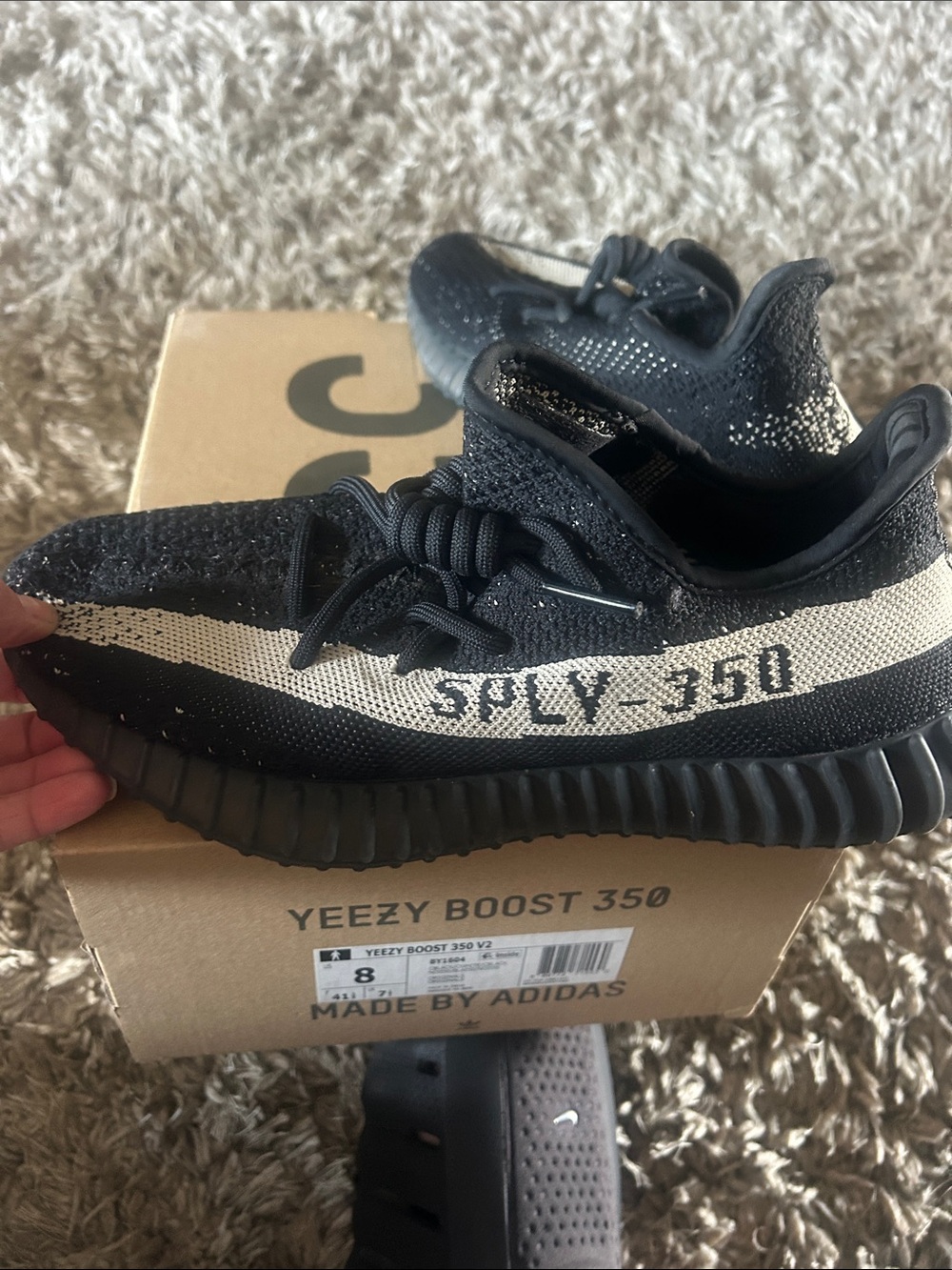 Yeezy Boost 350 V2 Black with Cream Stripe(Oreo)